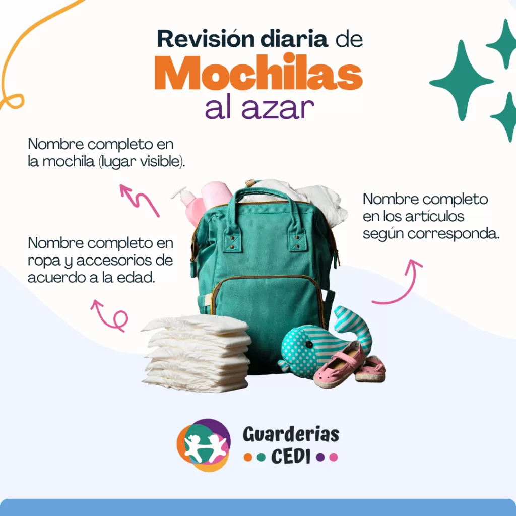 Caso de éxito: Guarderías CEDI, comunicación para familias 6 Aviso de revisión de mochilas Guarderías CEDI