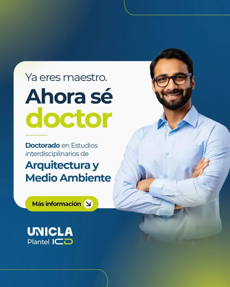 Caso de éxito ICD UNICLA: publicidad para posgrados 12 Anuncio de Meta Ads del Doctorado en Arquitectura de ICD UNICLA, creado por TinyLab