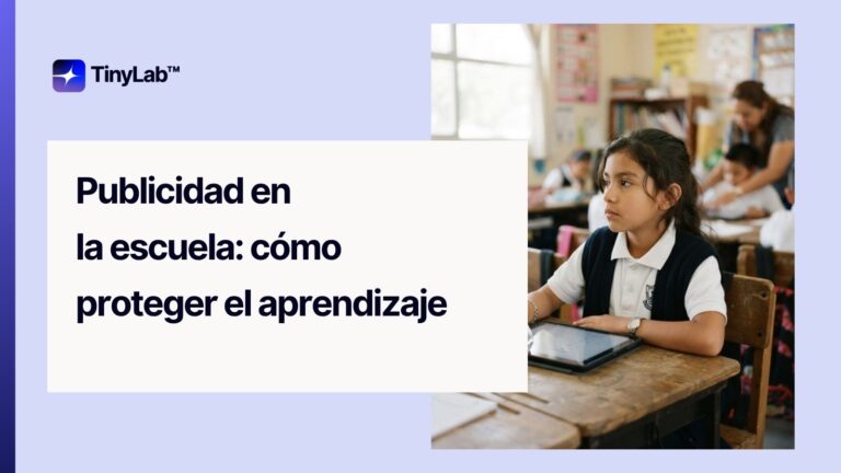 Agencia de Marketing Educativo en México 20 Publicidad en la escuela: cómo proteger el aprendizaje, guía de TinyLab